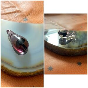 Elegant Purple Glass Mushroom Pendant